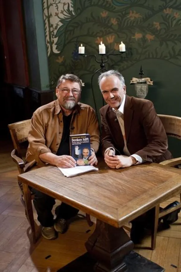 Jürgen von der Lippe und Autor Bernhard Wolff, Foto: Jonathan Skorupa