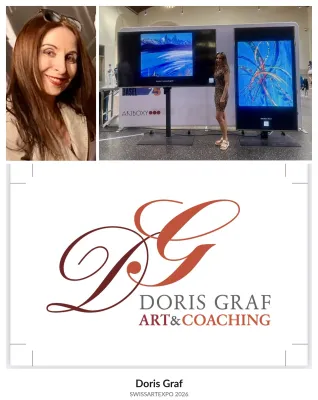 Bild: Doris Graf präsentiert energetische Seelenlandschaften auf der SWISSARTEXPO 2026 in Zürich