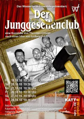 Bild: Das Wasserturm-Ensemble präsentiert den "Junggesellenclub"