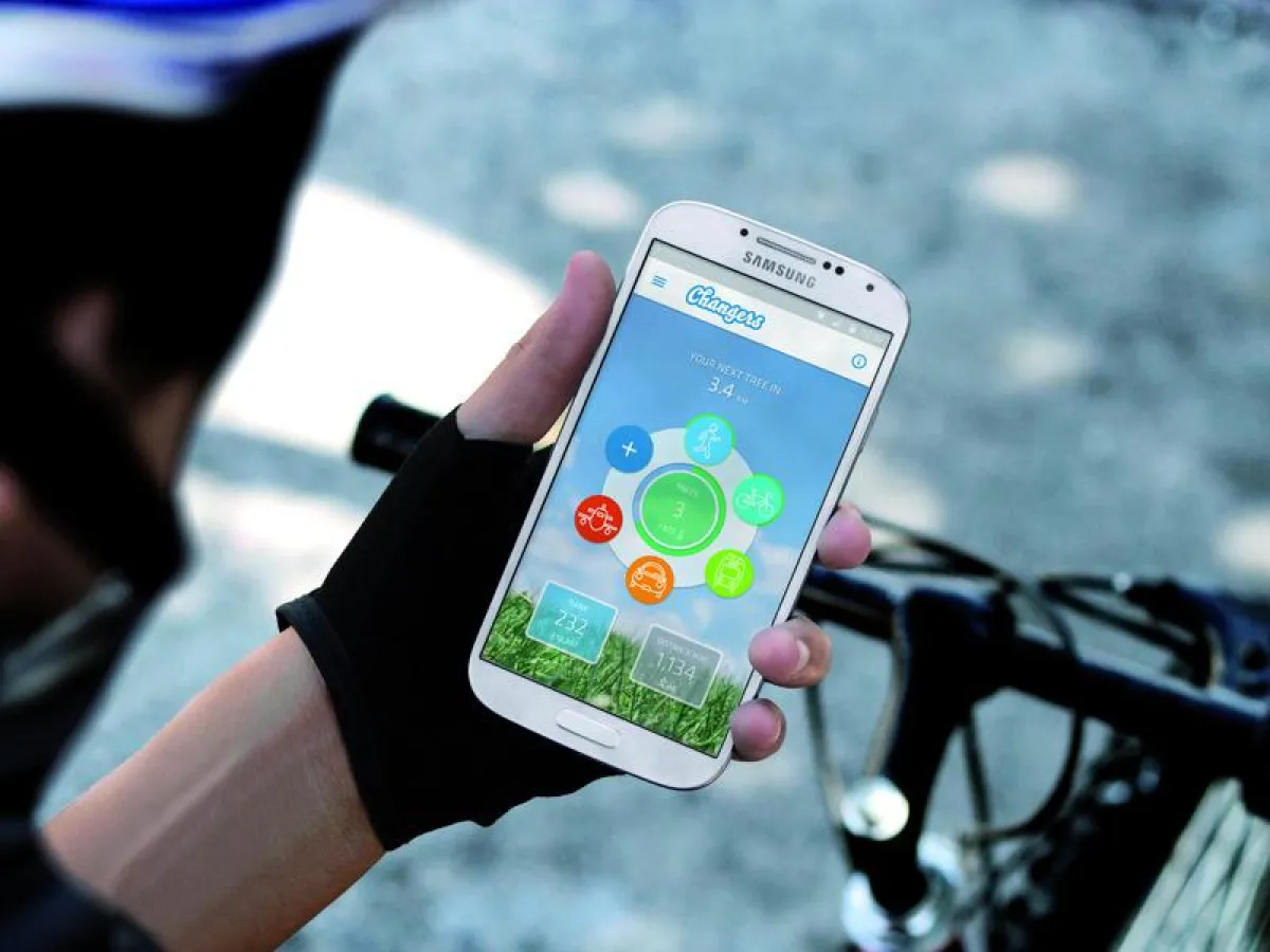 Die App CO2 fit misst jeden zurückgelegten Weg digital und errechnet das eingesparte CO2.