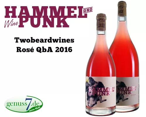 Bild: Hammel & Winepunk Twobeardwines Rosé QbA ist jetzt als als Jahrgang 2016 auf dem Markt