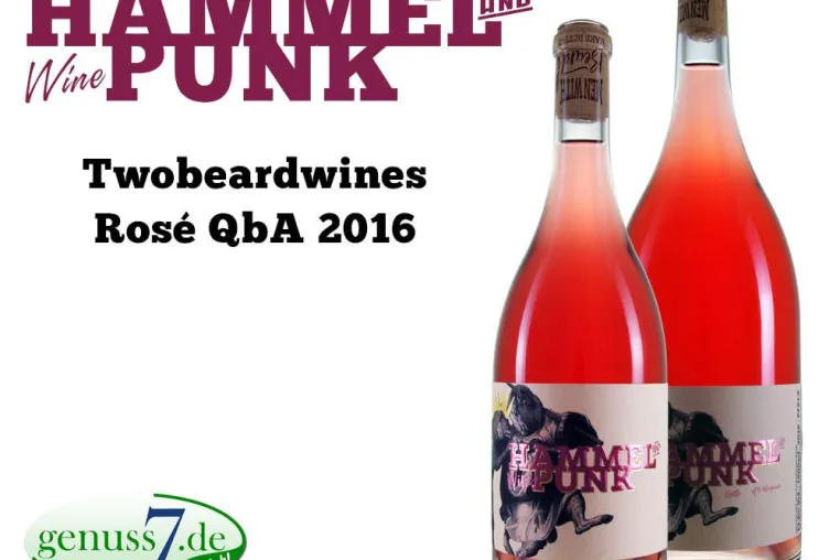 Bild: Hammel & Winepunk Twobeardwines Rosé QbA ist jetzt als als Jahrgang 2016 auf dem Markt