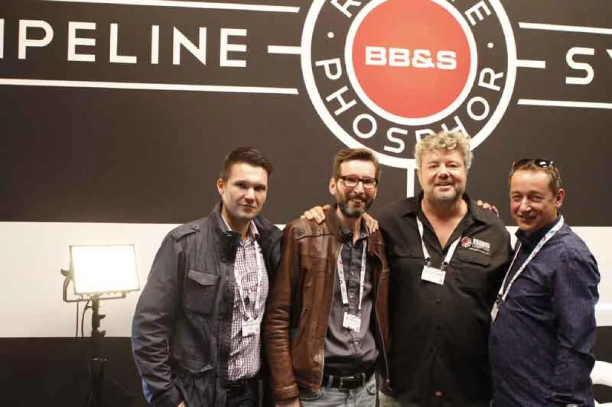 Olli Winkler und Marc Petzold von LMP, Peter Plesner und Gerald Heise von BBS (von links, Foto: LMP)