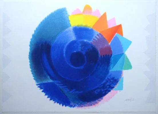 Bild: "Rotation 2014", die neue Grafik von Heinz Mack.