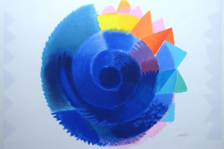 Bild: "Rotation 2014", die neue Grafik von Heinz Mack.