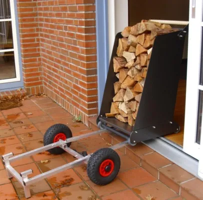 „RoRoCart“ – cleverer Kaminholztransport der sauberen Art Bild: „RoRoCart“ – cleverer Kaminholztransport der sauberen Art