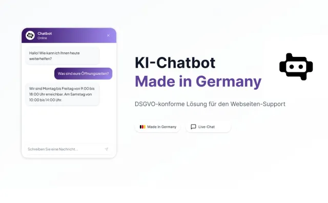 Bild: Chatvise bringt KI-Chatbot „Made in Germany“ als DSGVO-konforme Lösung für den Webseiten-Support in Stellung