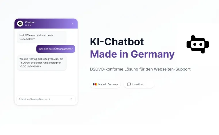 Bild: Chatvise bringt KI-Chatbot „Made in Germany“ als DSGVO-konforme Lösung für den Webseiten-Support in Stellung