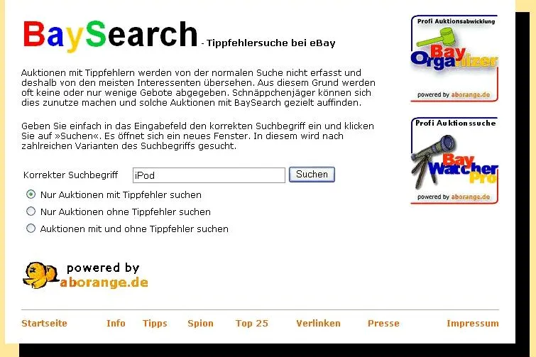 Profi-Tools für die eBay-Tippfehlersuche Bild: Profi-Tools für die eBay-Tippfehlersuche