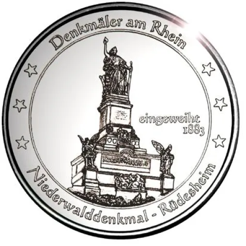 125 Jahr Niederwalddenkmal als Rheintaler-Medaille Bild: 125 Jahr Niederwalddenkmal als Rheintaler-Medaille