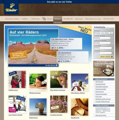 Bild: Urlaub auf Knopfdruck: Neues CMS für Reise-Reseller Tchibo