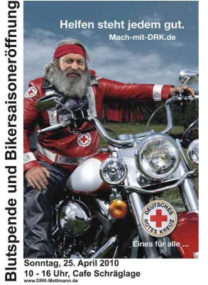 Bild: Biker helfen - Blutspende zum Saisonstart