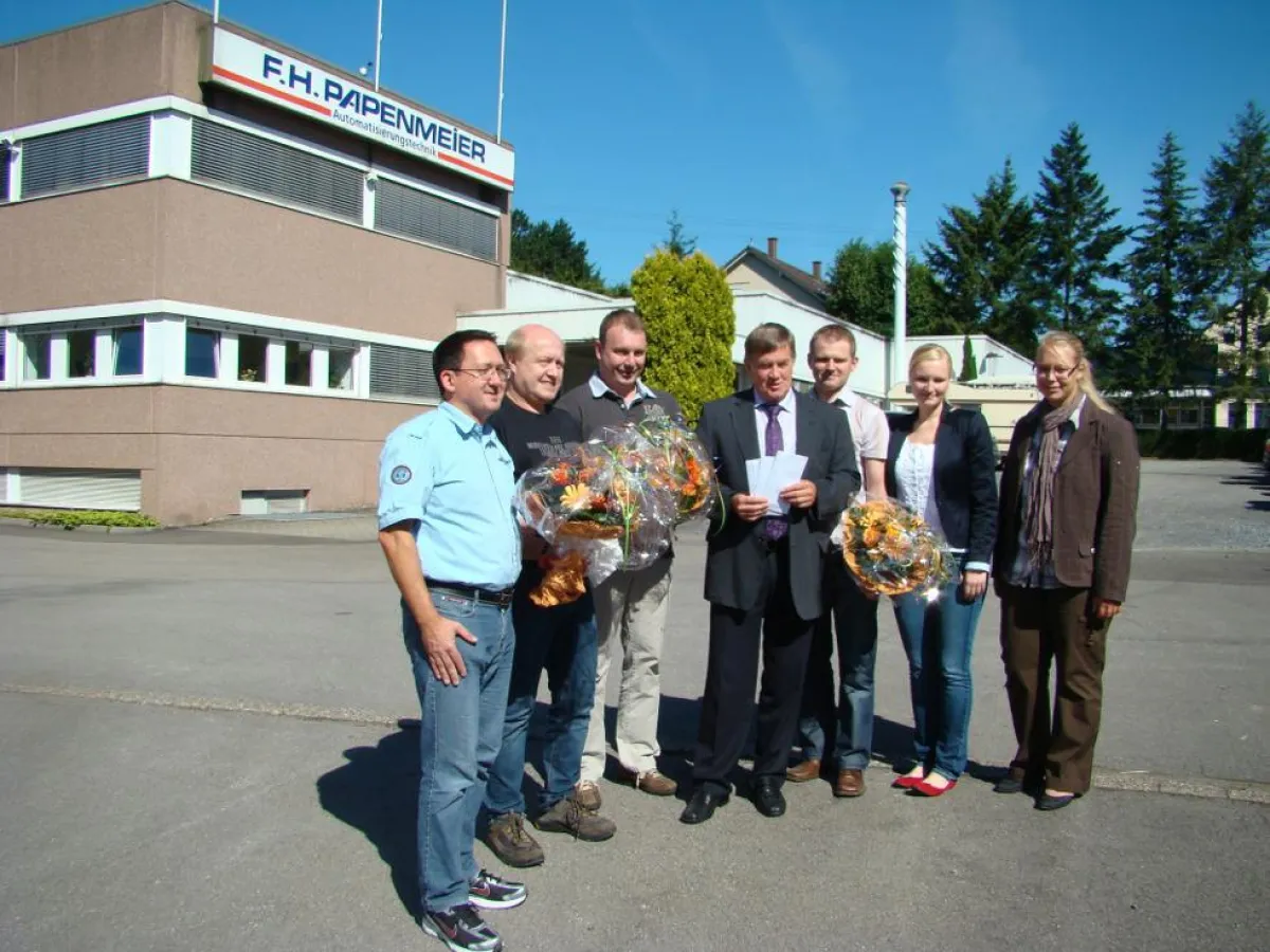 Jubilare und Auszubildende der F.H. Papenmeier G,bH & Co. KG