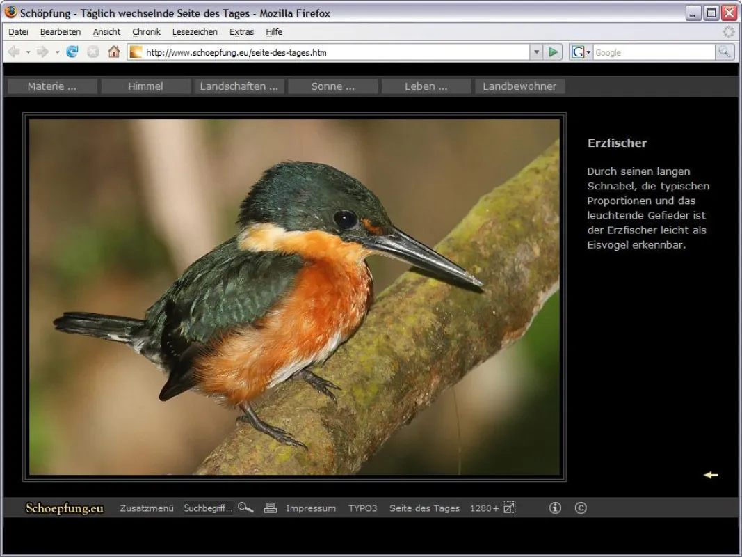 Website für Naturliebhaber