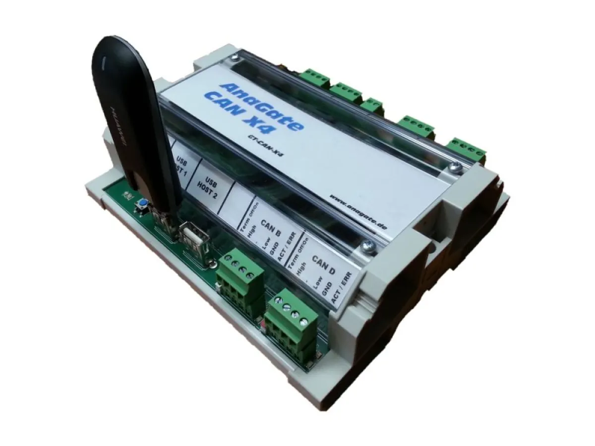 AnaGate CAN X4 mit Mobilfunk-Stick Huawei HiLink E303