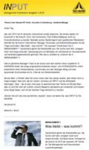 Bild: VON BONIN Management Information INPUT 1-15 erschienen