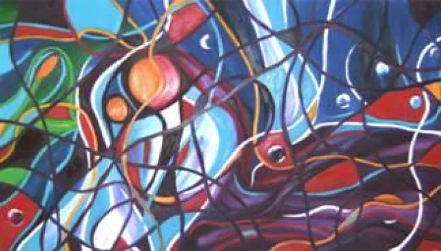 Bild: Kunstmalerin Marie-Louise Fleury zu Gast im Zunfthaus zur Schmieden in Basel am 22./23. November 2008