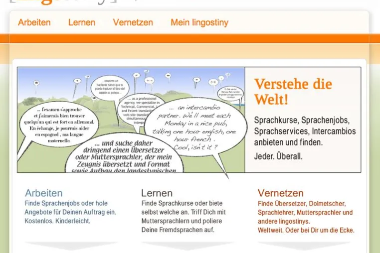 Bild: lingostiny – Der Sprachkonnektor - Offizieller Start des freien Ausschreibungsportals für Fremdsprachendienste