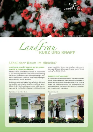 Mitgliederzeitschrift des niedersächsischen Landfrauenverbandes erscheint bei Agrar Media Bild: Mitgliederzeitschrift des niedersächsischen Landfrauenverbandes erscheint bei Agrar Media
