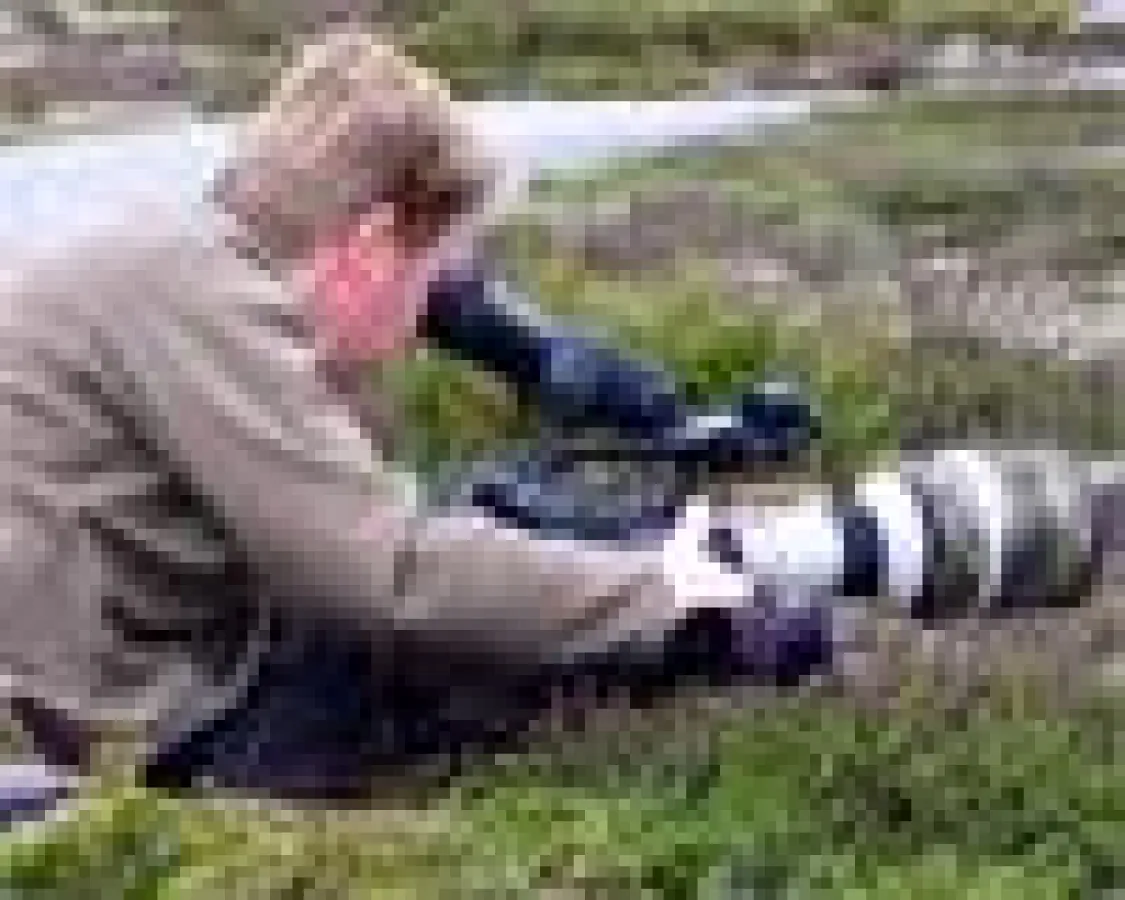 Tierfilmer Jens Klingebiel (www.wildlife-stockfootage.com) bei der Arbeit