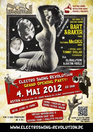 Electro Swing Revolution – Grand Opening Party am 4. Mai 2012 in Berlin Bild: Electro Swing Revolution – Grand Opening Party am 4. Mai 2012 in Berlin