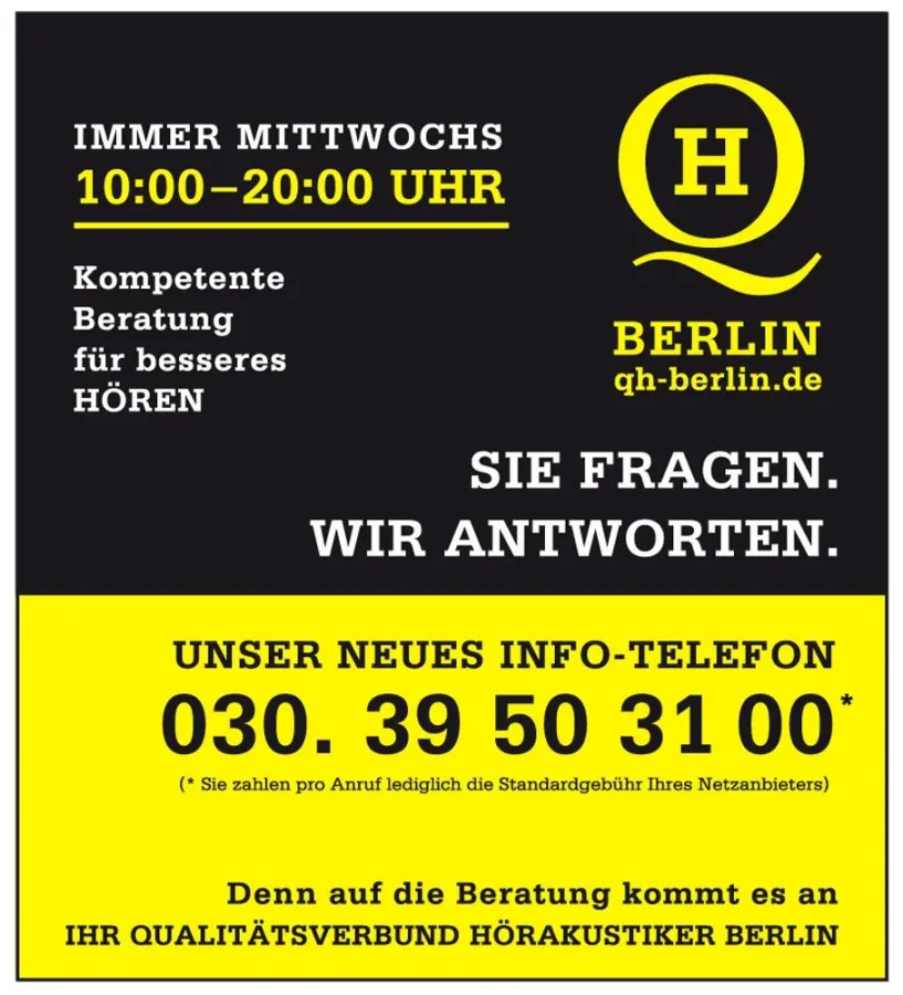 Mit dieser Anzeige startet der QHBerlin seine Anzeigenkampagne im Berliner \