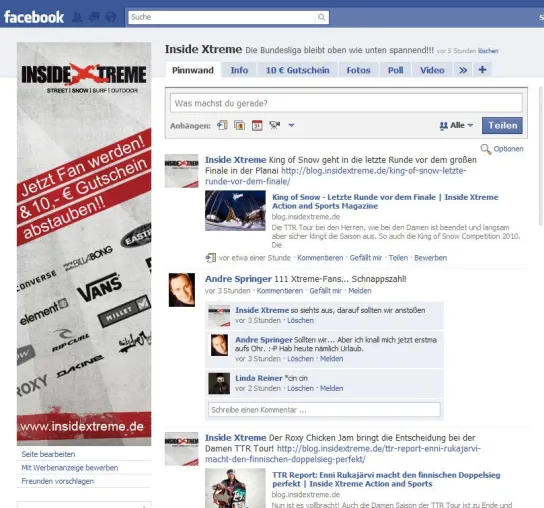 Bild: Inside Xtreme gründet Extremsport-Community auf Facebook
