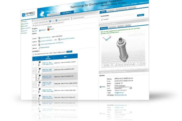 Bild: AFRISO präsentiert auf der ACHEMA 2012 sein neues 3D CAD Downloadportal von CADENAS