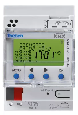 Bild: DCF oder GPS synchronisierbar: Die neue 8-Kanal KNX-Zeitschaltuhr mit Jahres- und Astroprogramm von Theben