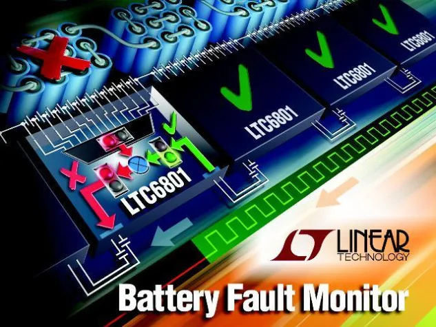 Bild: Linear Technology: Akku-Monitor ermöglicht unabhängige Überwachung von Li-Ion-Hochspannungsakkus
