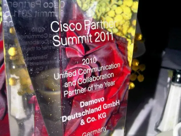 Bild: Damovo ist Cisco Unified Communication and Collaboration Partner of the Year