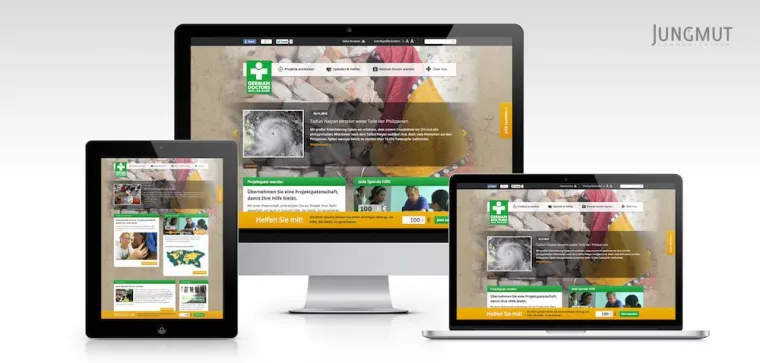 Bild: Websiterelaunch mit Storytellingfokus und transparentem Spendentool für die Organisation GERMAN DOCTORS
