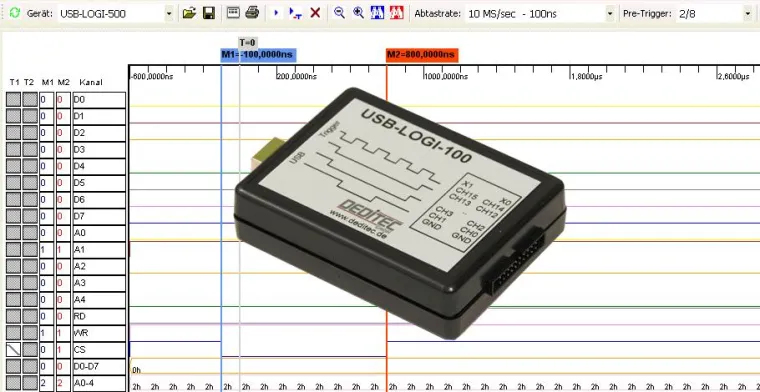 Bild: USB-LOGI-100 Logikanalysator. Hochwertiges Einstiegsmodell inkl. Analysesoftware