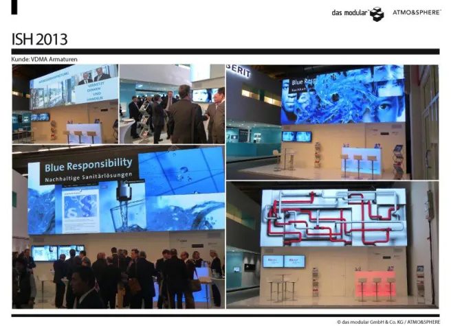 Bild: das modular und ATMO&SPHERE realisieren 3D Mapping Projektion auf ISH Frankfurt