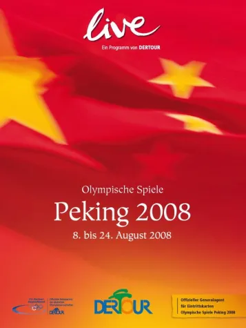 Bild: Neuer Dertour live-Katalog: Reisearrangements und Eintrittskarten für die Olympischen Spiele 2008 in Peking