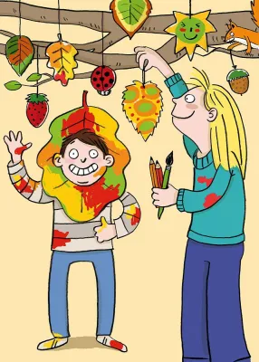 Herbstlaub-Basteln an der Waterfront Bild: Herbstlaub-Basteln an der Waterfront