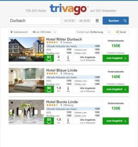 Jetzt neu: Trivago-Schnittstelle zur vioma Hotel-Buchungsmaschine Bild: Jetzt neu: Trivago-Schnittstelle zur vioma Hotel-Buchungsmaschine