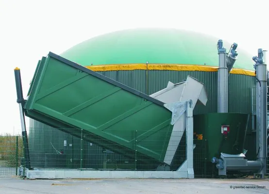 Bild: Innovative Beschickertechnik: Die greentec Dosierstation PIT-Kipp 2.4