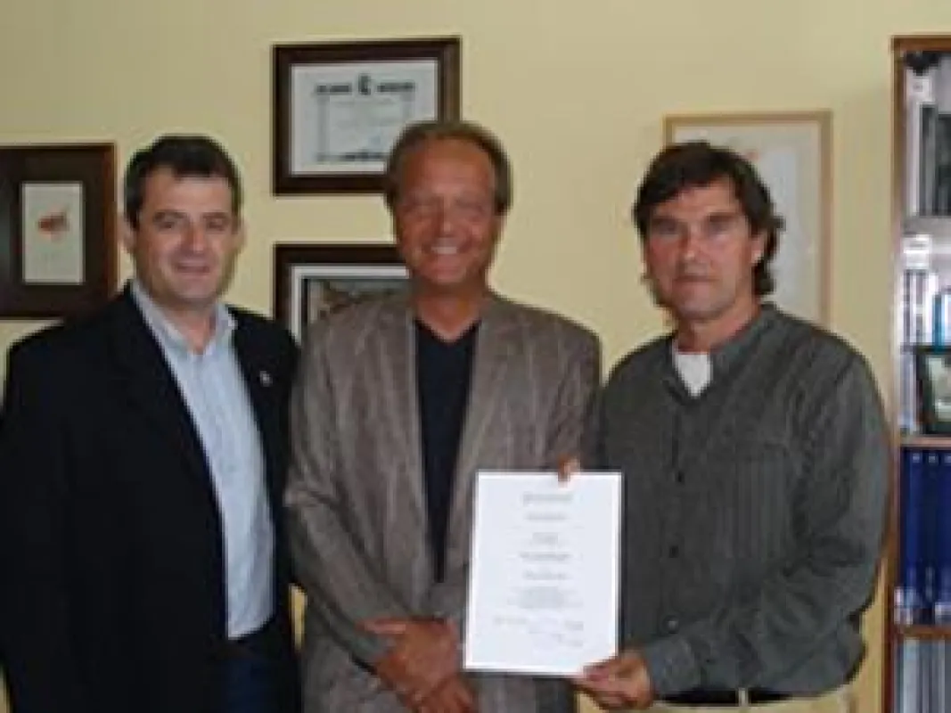 Prof. Dr. Ibánez, Prof. Dr. Fischer, Prof. Nasser v.l.n.r.