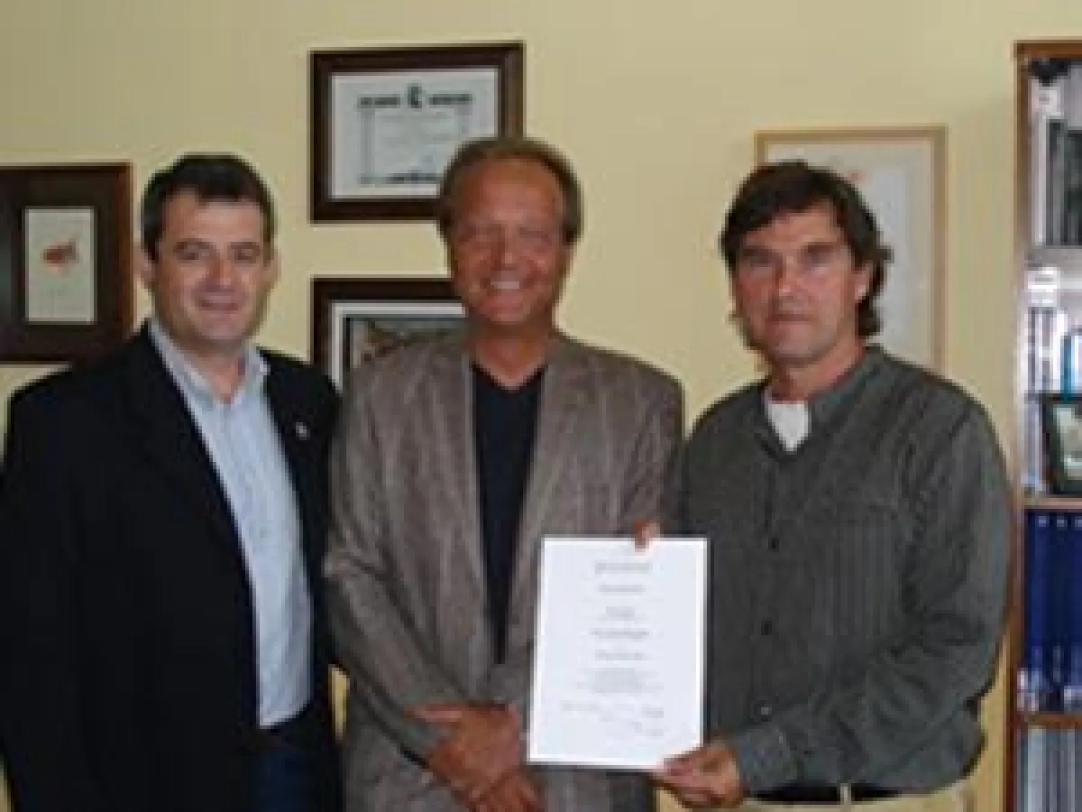 Prof. Dr.  Ibánez, Prof. Dr. Fischer, Prof. Nasser v.l.n.r.