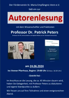Vortrag über Krise des modernen Konsums in Mönchengladbach-Venn Bild: Vortrag über Krise des modernen Konsums in Mönchengladbach-Venn