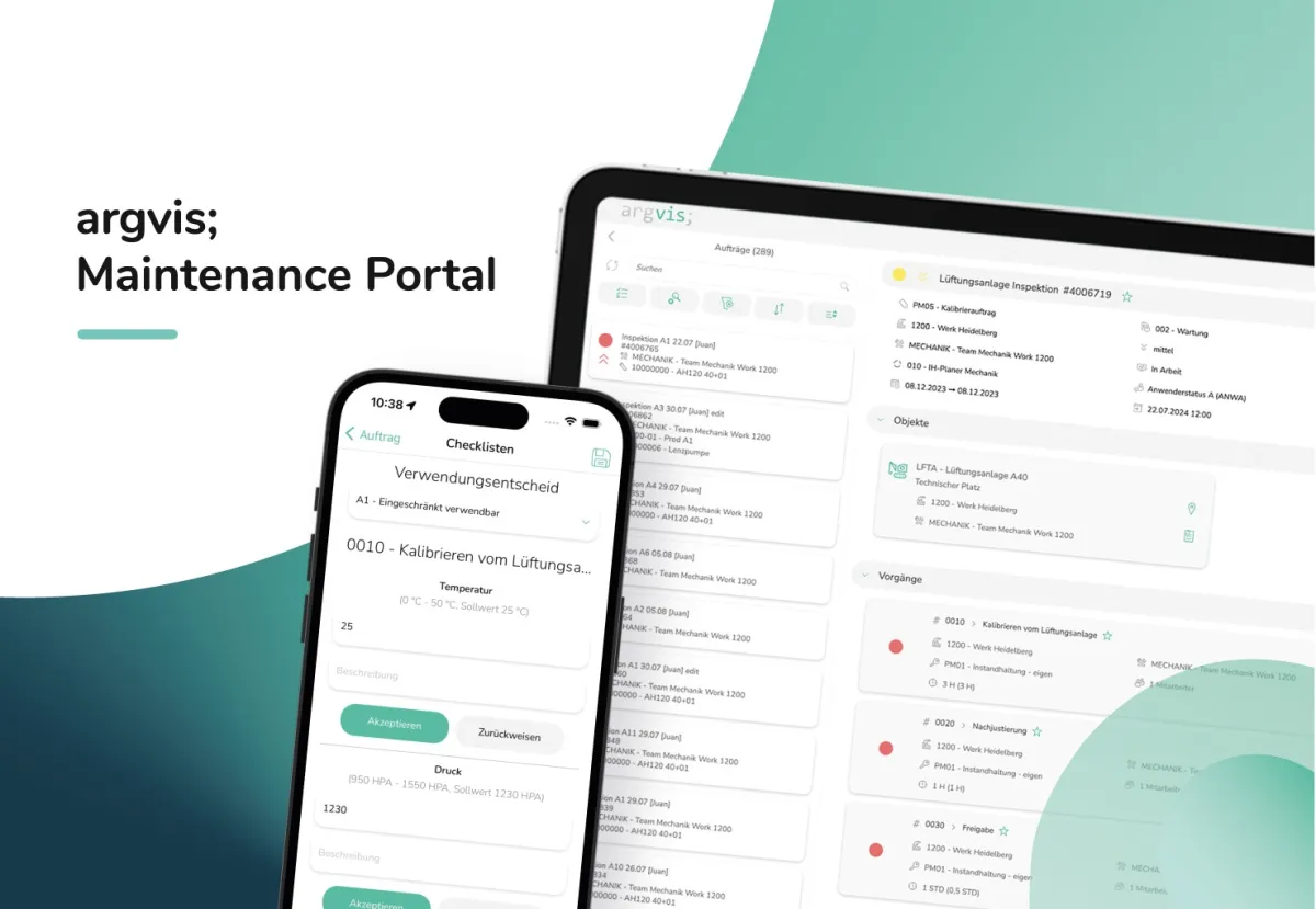 argvis; Maintenance Portal als Web- und App Anwendung für SAP PM