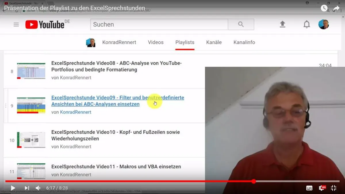 Excel-Sprechstunde per Videokonferenz
