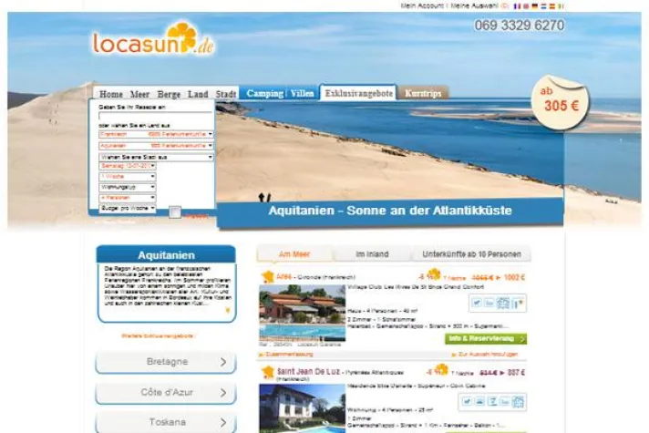 Neuer Service von Locasun: Exklusivangebote & Facebook-Seite Bild: Neuer Service von Locasun: Exklusivangebote & Facebook-Seite