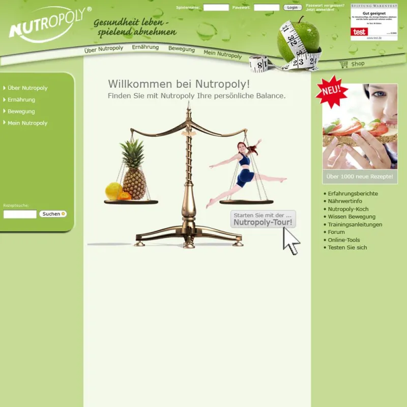 www.nutropoly.de: Bewährtes Internetportal jetzt mit neuen Extras