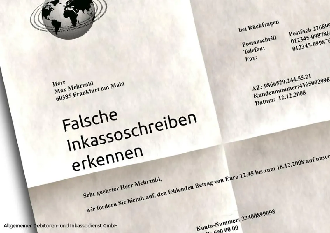 Falsche Inkassoschreiben erkennen
