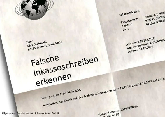 Falsche Inkassoschreiben erkennen Bild: Falsche Inkassoschreiben erkennen