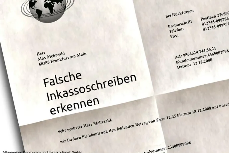 Bild: Falsche Inkassoschreiben erkennen
