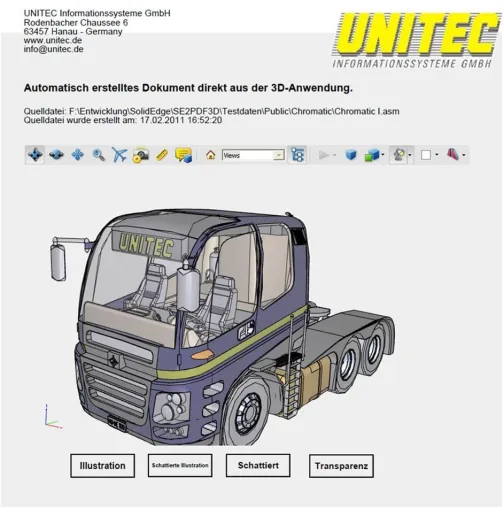 UNITEC liefert 3D-PDF Lösung aus für Solid Edge Bild: UNITEC liefert 3D-PDF Lösung aus für Solid Edge