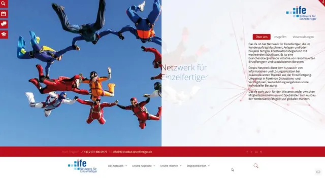 Bild: ife-Website im neuen Design
